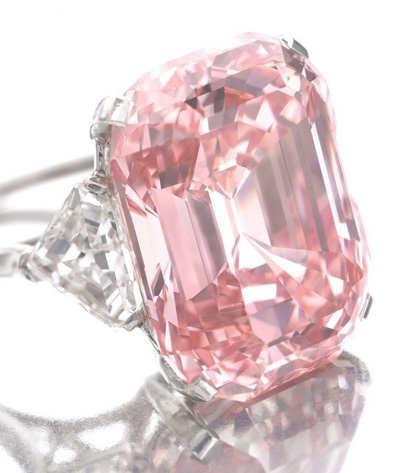The Graff Pink, the most expensive pink diamond ever sold at auction.
