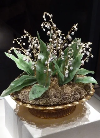 The most important Faberge piece in America: the Empress Alexandra's Lily of the Valley Basket.