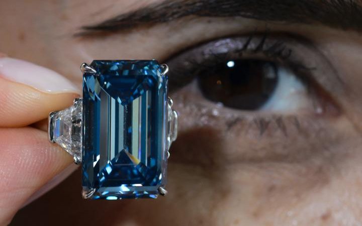 The Oppenheimer Blue Diamond, the most expensive blue diamond ever sold at auction.