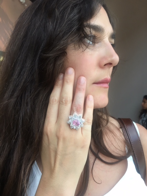 Pretty in Pink: Padparascha sapphire Lotus ring by Nirav Modi.