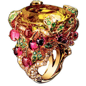 Citrine and multi colour stone ring by Dior Jewellery.