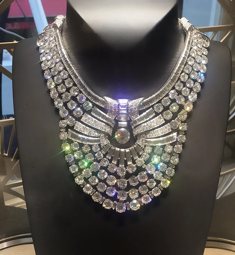 The Van Cleef and Arpels necklace made in 1939 for Queen Nazli of Egypt. It contains 673 diamonds and was sold at Sotheby's in 2015 for over $4.2 million.