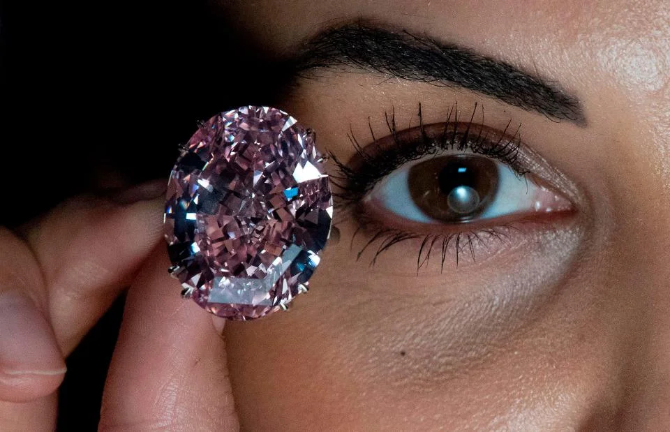The 59.60 carat Pink Star diamond. the most expensive gemstone in the world.