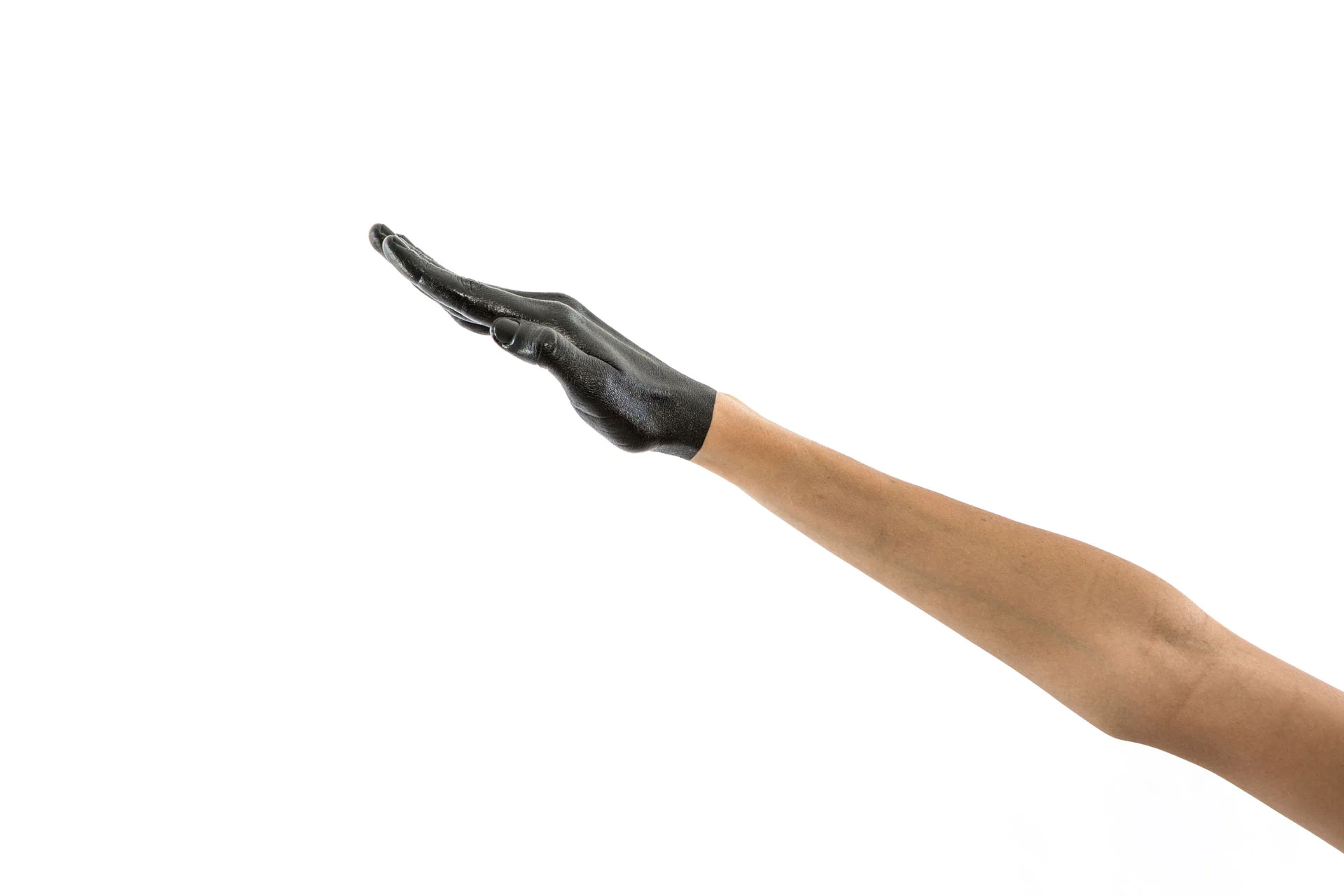 Must be an Unforgivable memory . Extending the right arm in the air with a straightened hand.