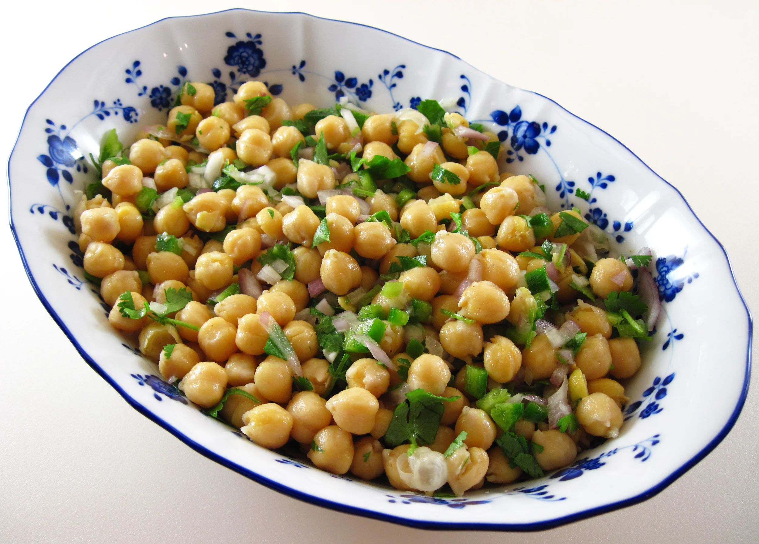 Simple indian chickpea salad from inthekitchenwithkath.com