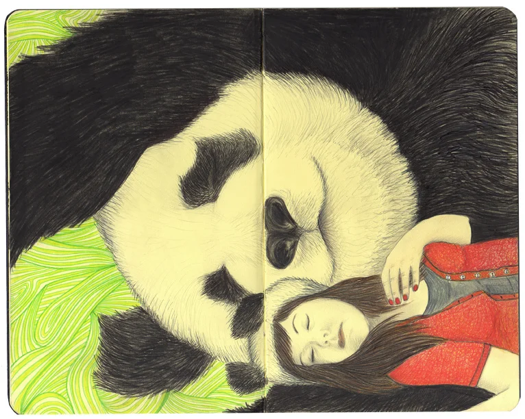 Self portrait with Panda
