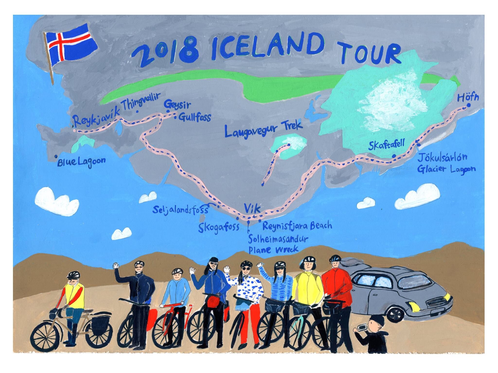 Jessie x Alashi Cycling Illustration以插畫紀錄騎單車旅行世界各地的樣貌 l 誠品R79小誌市集.jpg