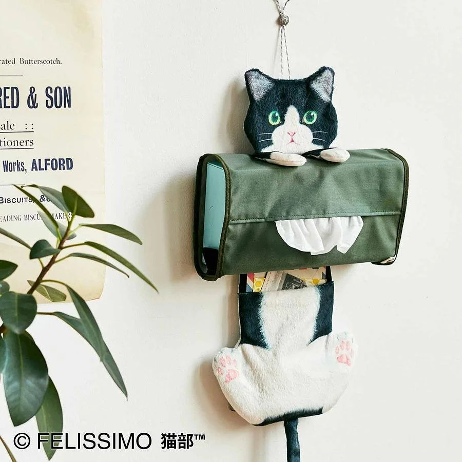 人氣品牌「FELISSIMO」貓部推出各種趣味貓咪商品，例如懸掛式貓咪紙巾套｜誠品書店.jpg