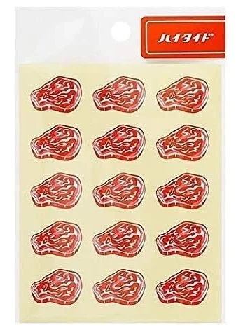 圖14. 日本 HIGHTIDE New Retro 復古造型貼紙優_肉食，優惠價9元（原價70元）｜2024誠品書店舊書拍賣會.jpg