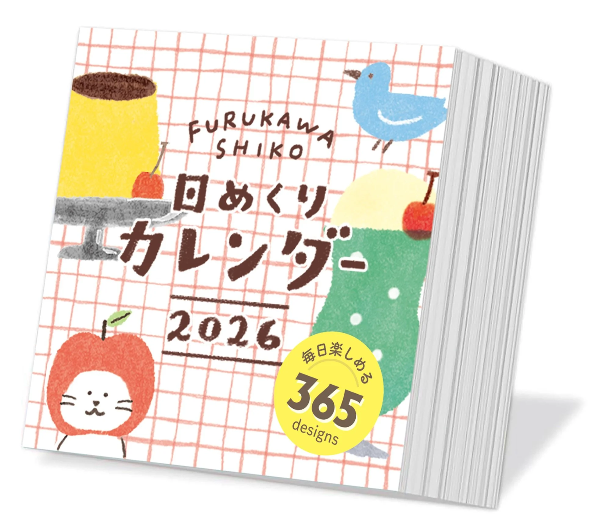 圖12. 日本百年紙廠古川紙工推出迷你「日翻型桌曆」，365天每天都有一隻可愛動物與你作伴｜誠品2026馬上順曆─手帳桌掛曆展.jpg