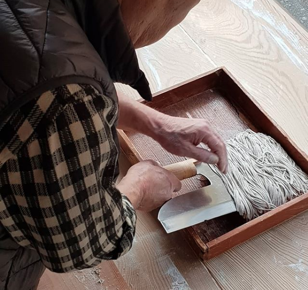 Morning meditation. We get a glimpse at the art of traditional soba noodle-making