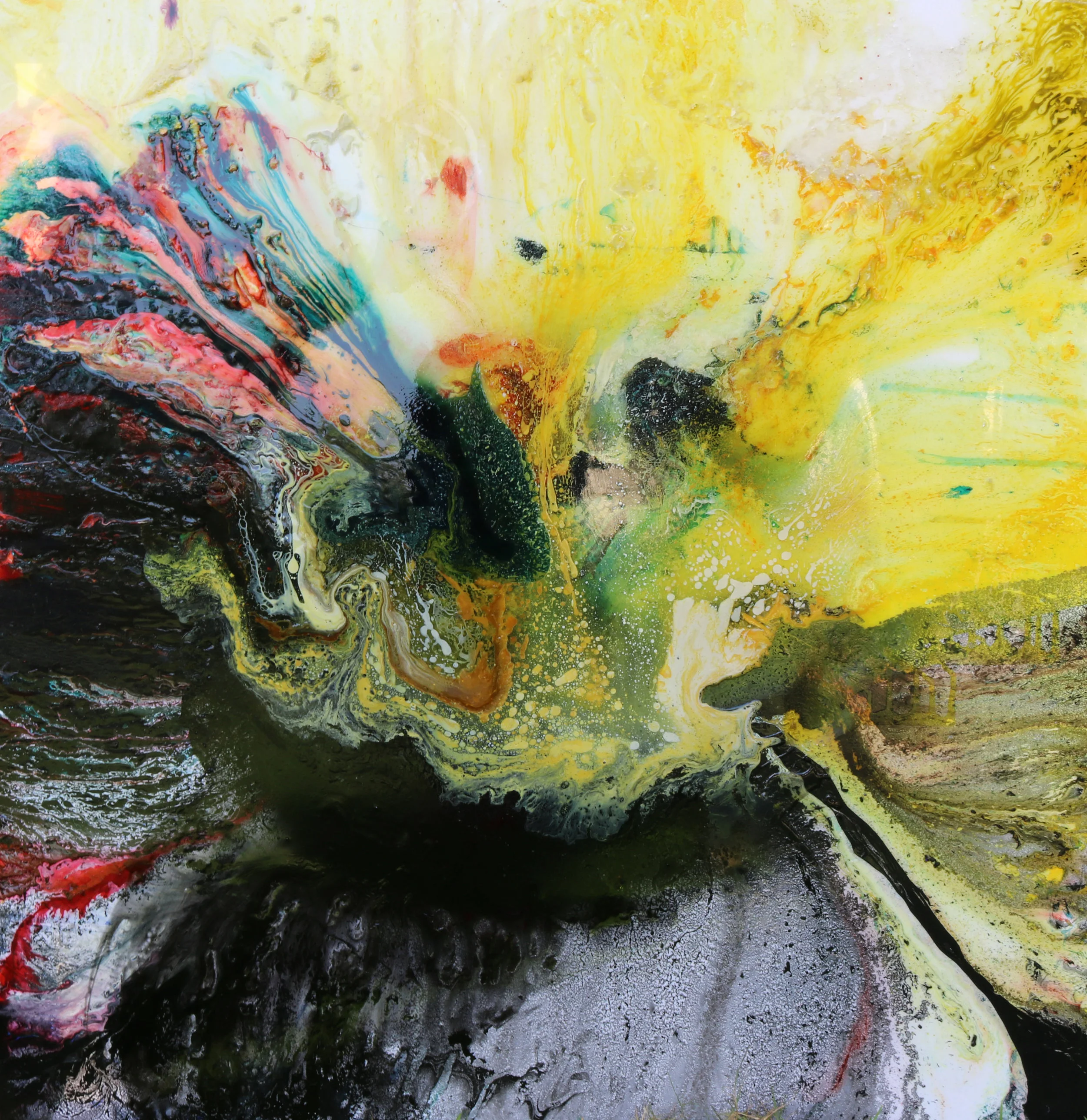  Resin &amp; ink, 100 x 100 cm, 2017. 