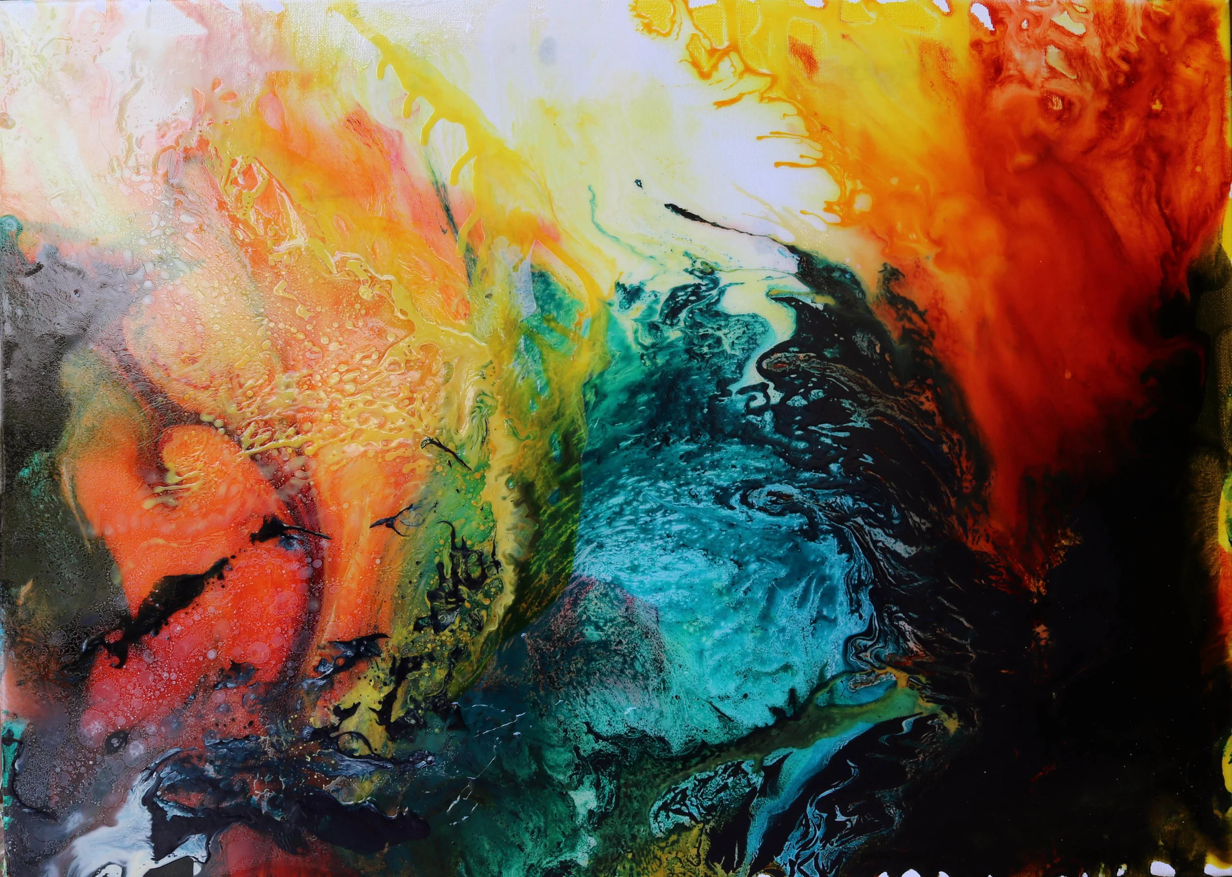  Resin &amp; ink, 70 x 50 cm, 2017. 