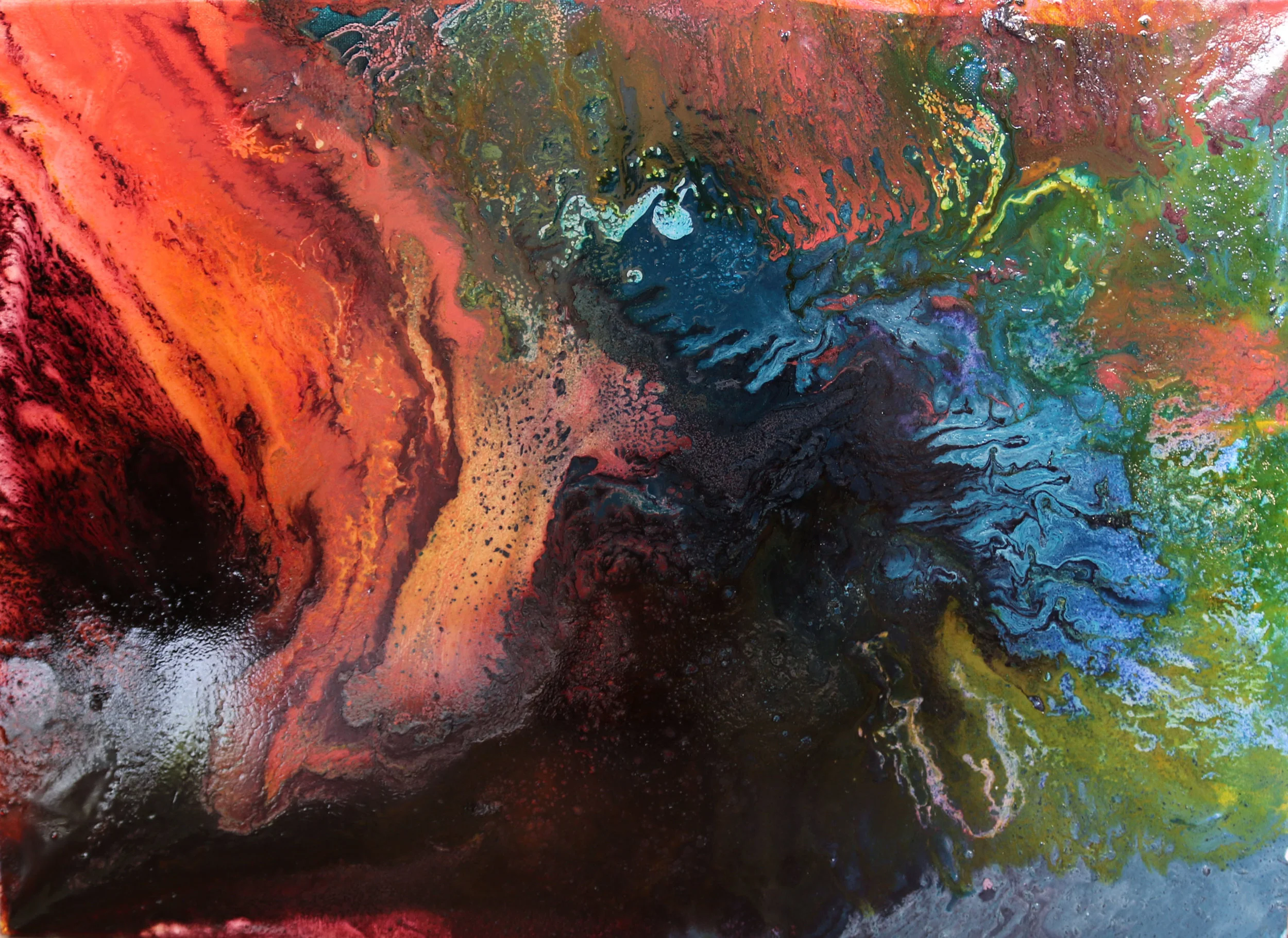  Resin &amp; ink, 70 x 50 cm, 2017. 