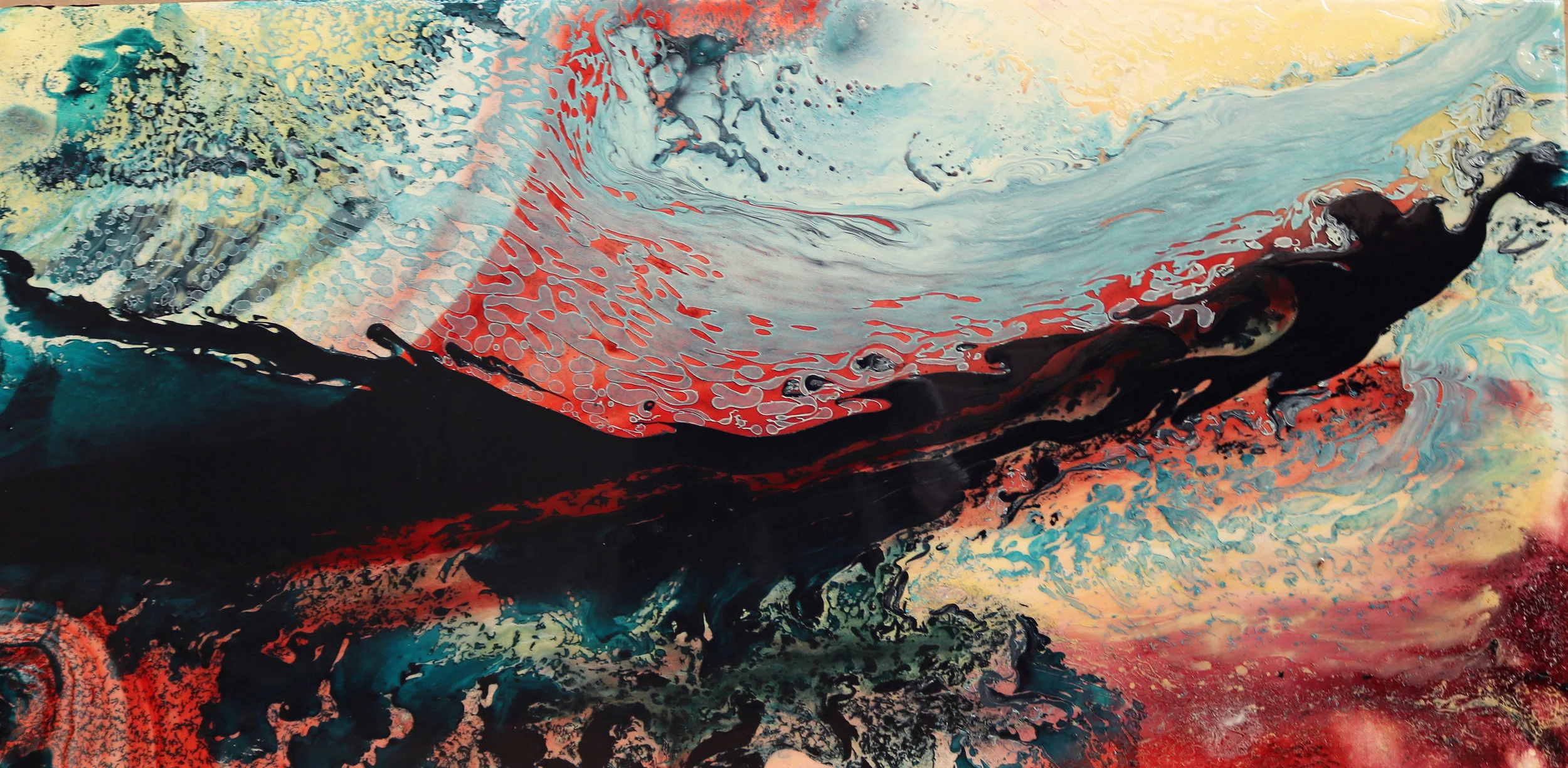  Resin &amp; Ink, 80 x 40 cm, 2017. 