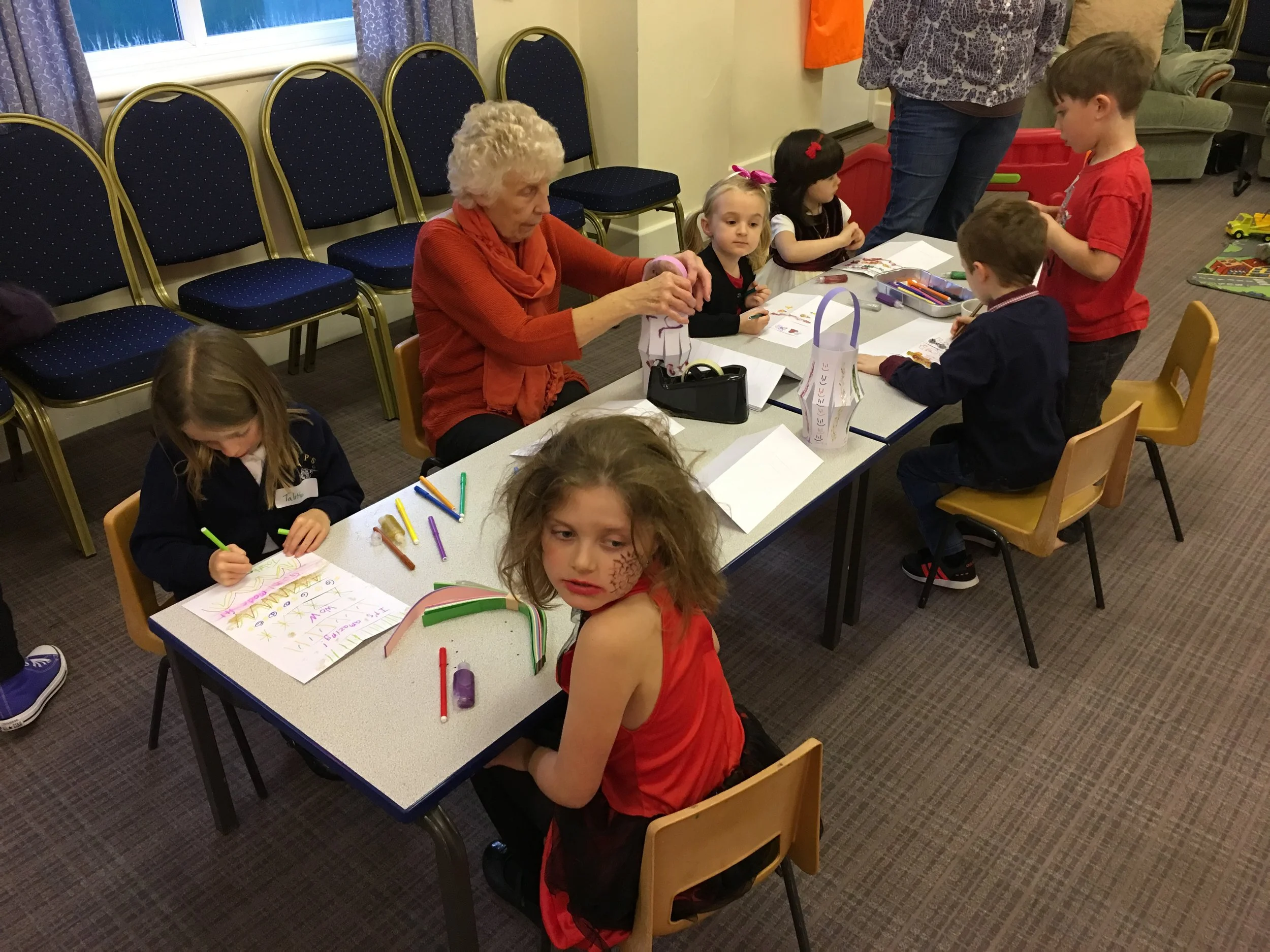 Making our own lanterns.