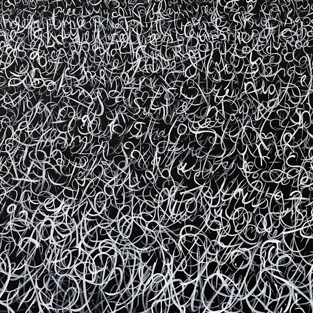 detail new painting #firefly @gensler_design @genslerbayarea #rhythm #repetition #blackandwhiteart #perfectly #imperfect #abstractart #contemporaryart #artlovers #artist #sfartist #oilpainting #creatingart #visualartist #sanfrancisco #bayarea #bayare