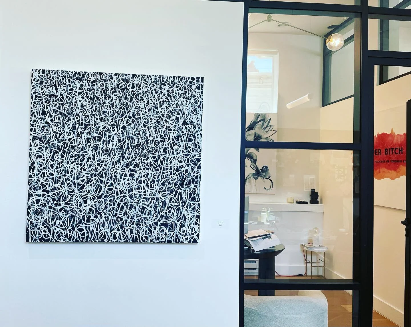 #rainbow #clogs @hshinteriors #weekendvibes #artlovers #blackandwhiteartwork #abstractart #oilpainting #whiteonblack #words #textbasedart #stories #memories #workwithart #livewithart #collectart #sfartist #workspace #artinstallation #contemporaryart 