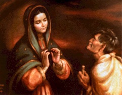 Mary talking to Juan Diego