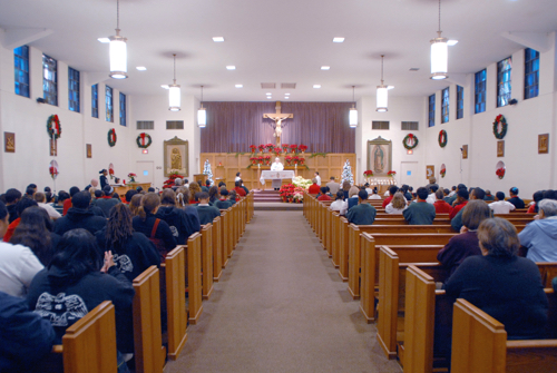 View inside Church