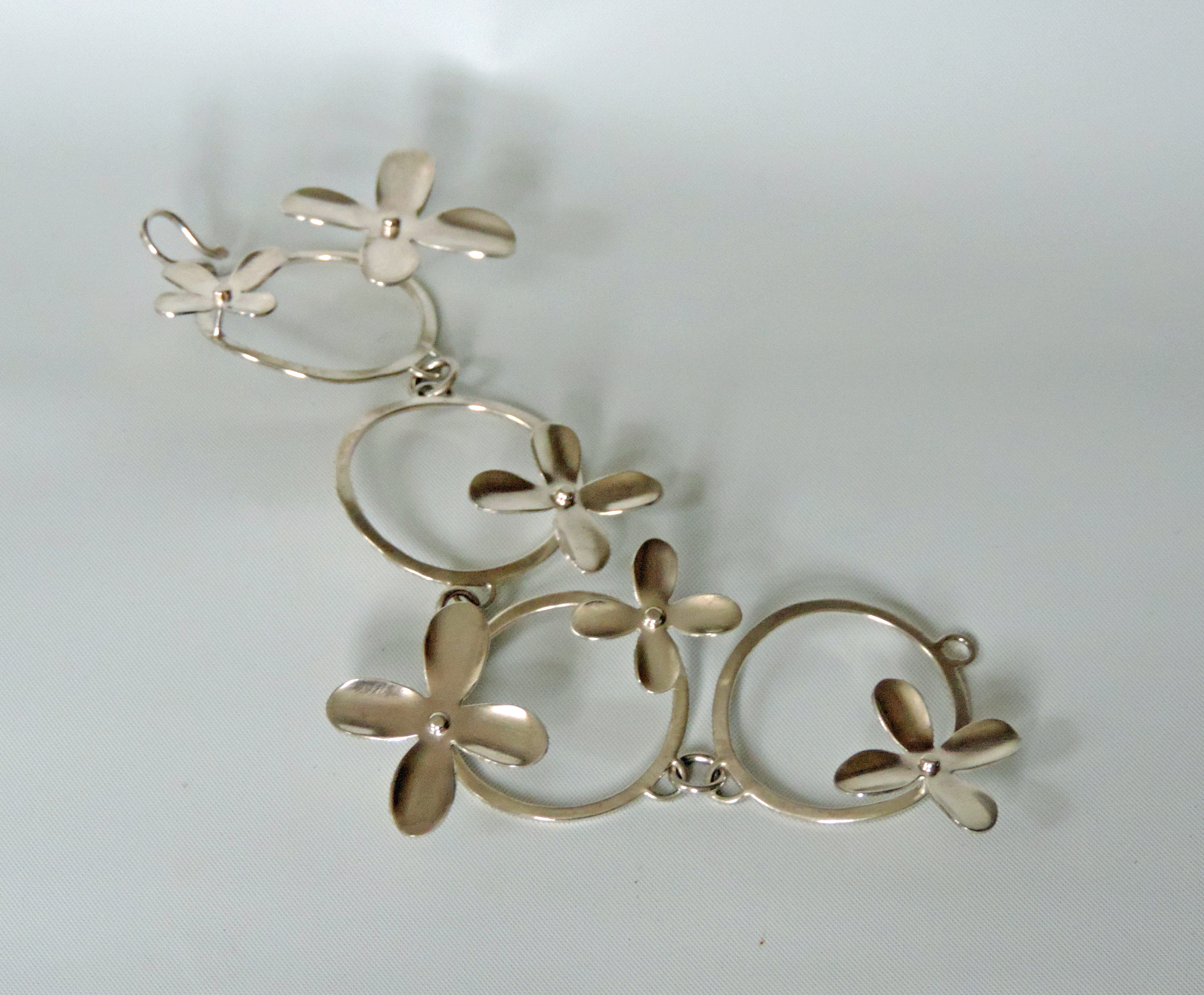 Sterling Silver Bracelet Hydrangea Flower Link