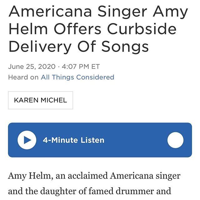 Thank you @npr @npratc for your story on our Curbside Songs! 🔉 Listen at NPR.org