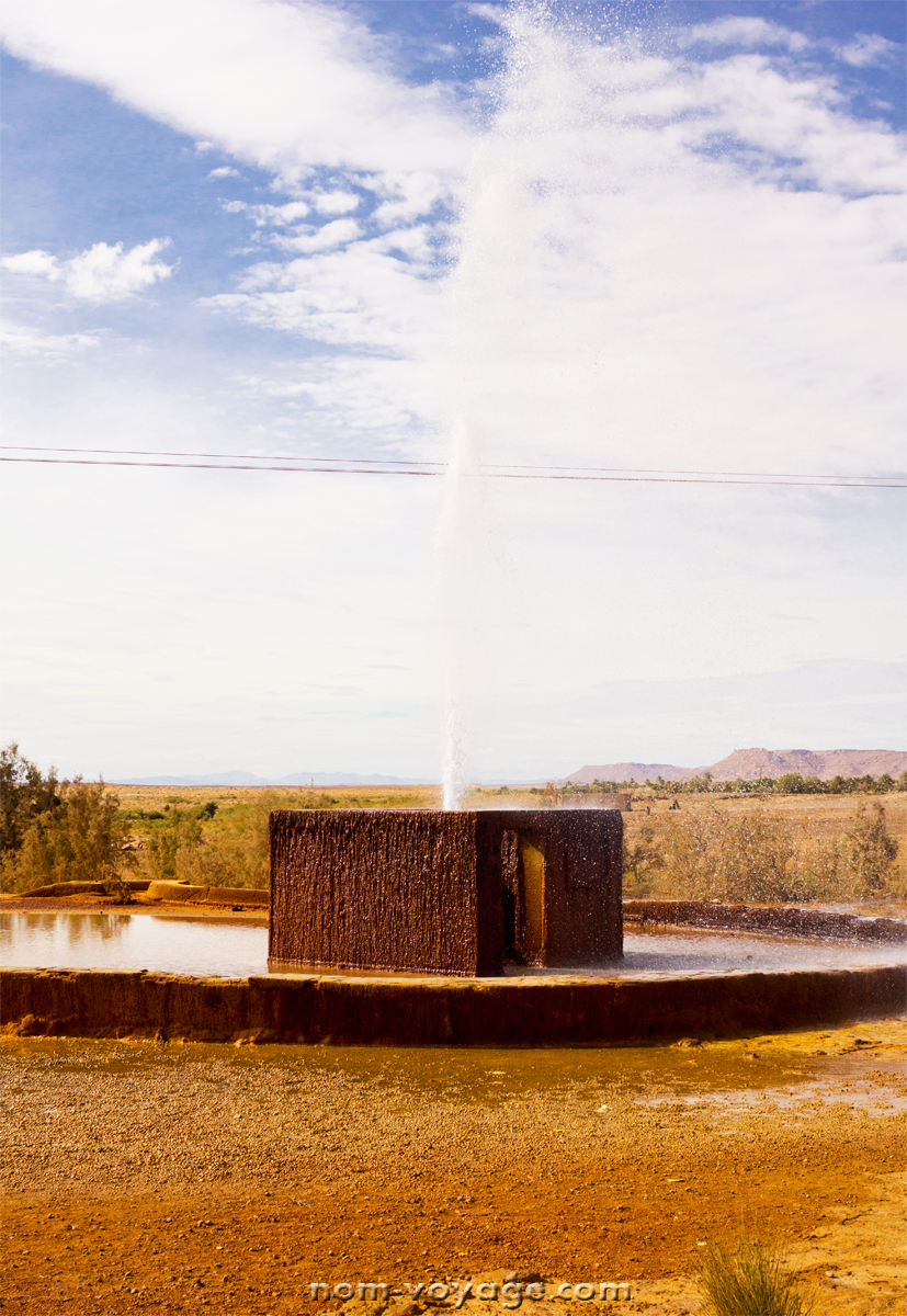 Adil said he wanted to show us some "water" and took us to this amazing geyser that just happened to be on the side of the road. It was awesome and there was an adorable donkey nearby.