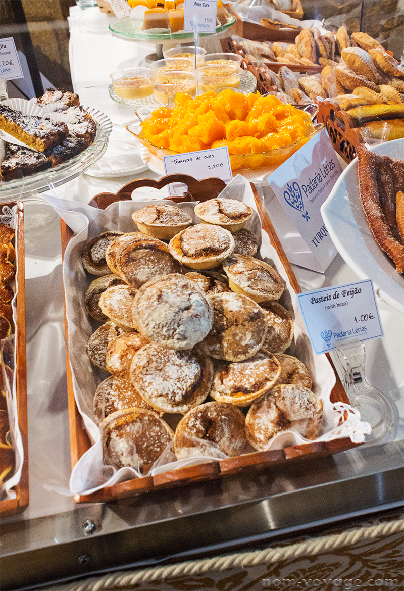 Pasteis de Feijão: bean pastries, vaguely reminiscent of some Japanese azuki bean desserts.
