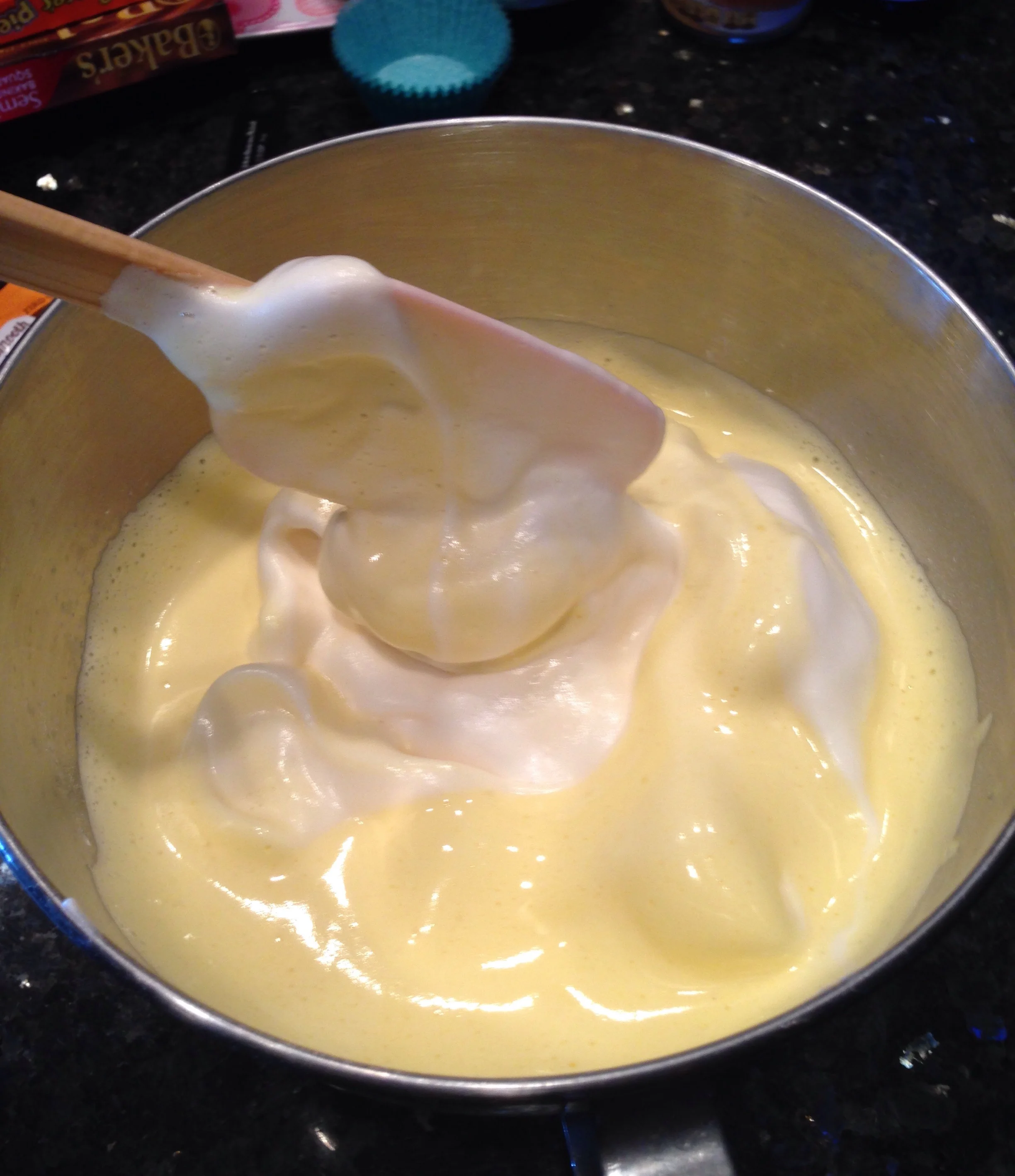 Gently fold with a spatula.