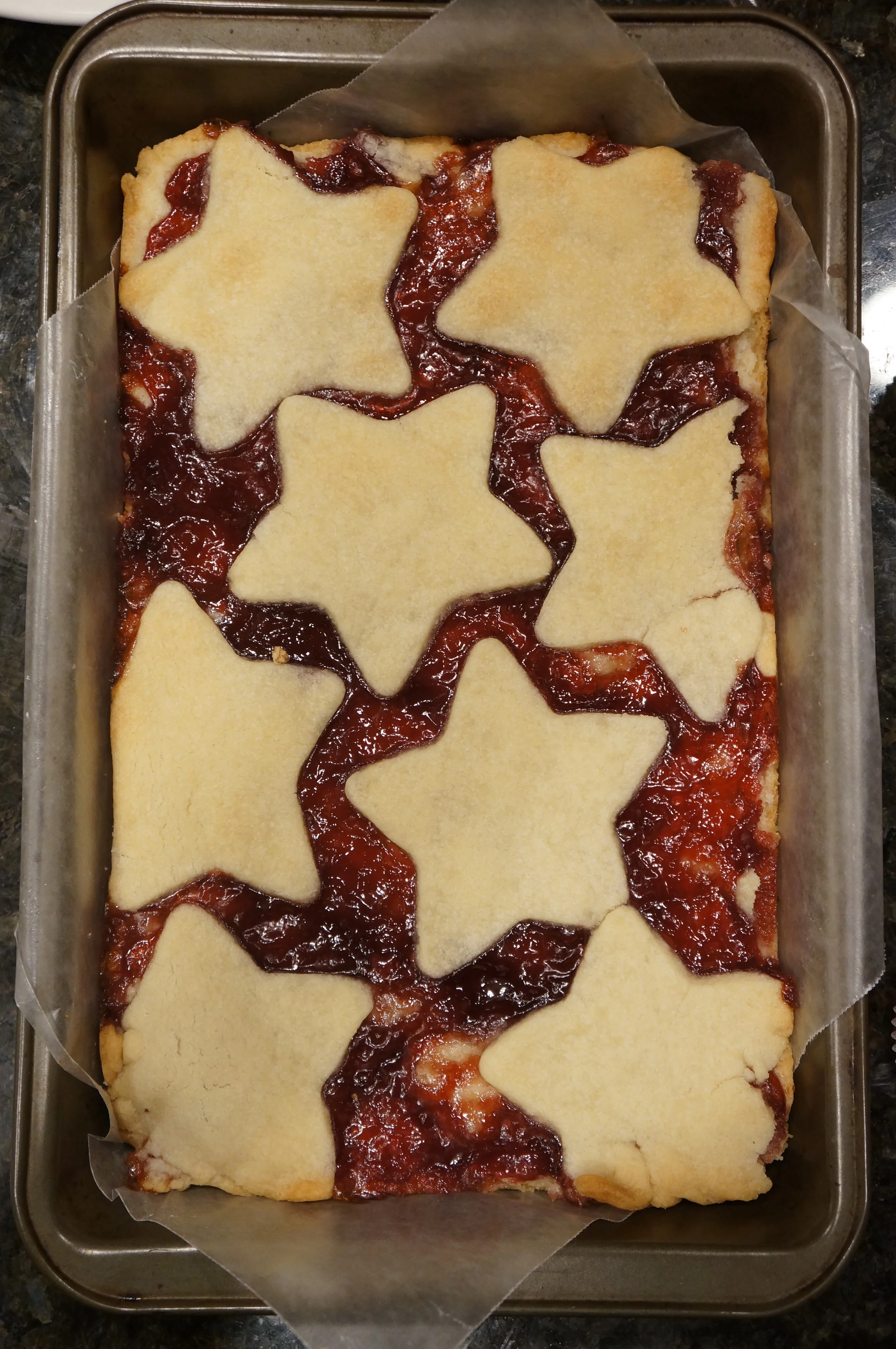 Almond Shortbread Bars with Blackberry jam. Holy cow! I made these into cookies as well. 