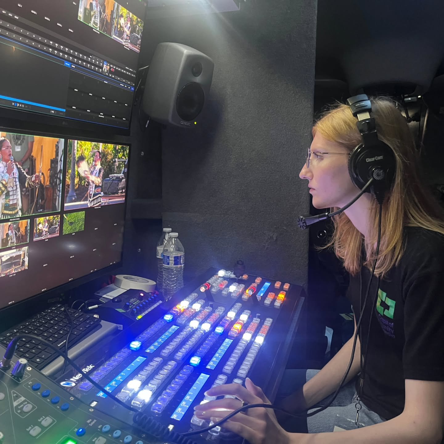 Behind the scenes at World Beat with the Dream Team.