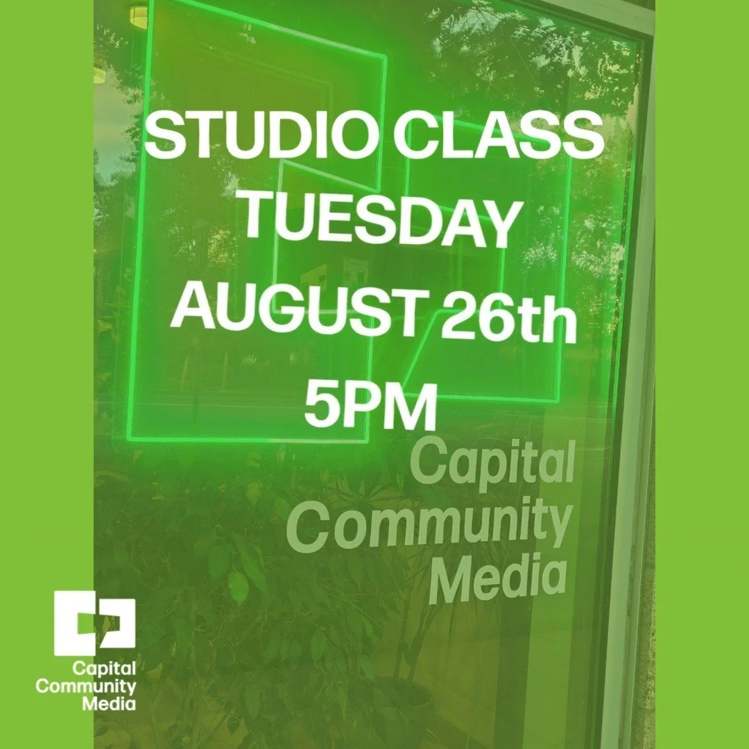 Join us Tuesday at 5pm for our last class this month: Studio! Come learn how to set up an interview, lighting, and switching cameras with the Tricaster. See you here!
* $25