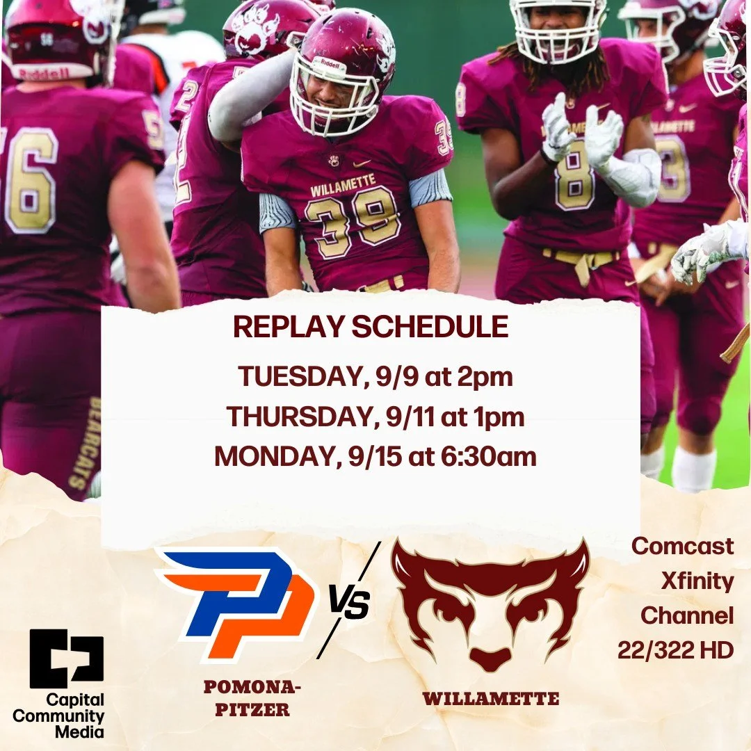 Couldn't watch the @willamettefb game this past Saturday? Relive the first home game of the season against Pomona this afternoon at 2pm on Comcast channel 22/322HD.
@willamette_u