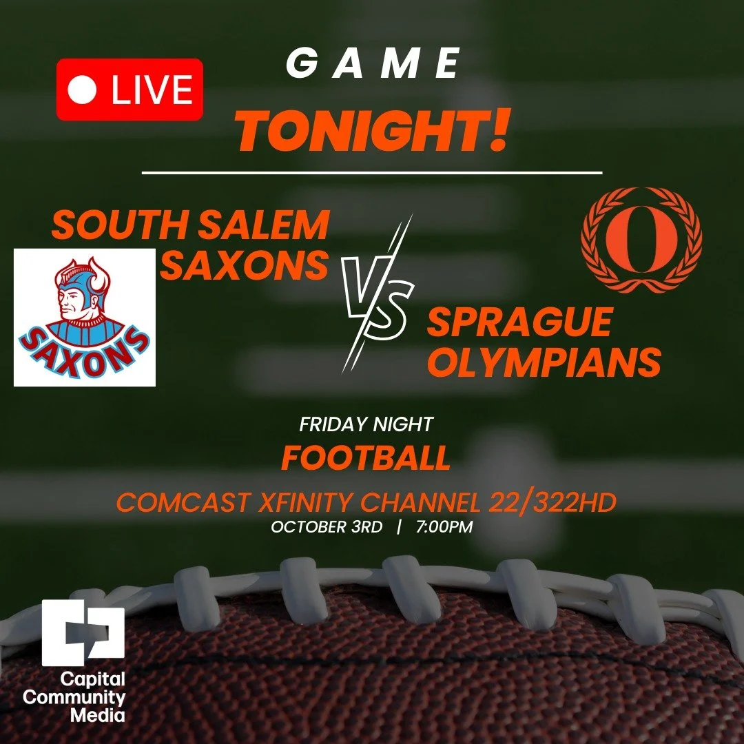 Football *LIVE* tonight at 7pm on Comcast channel 22/322HD as @saxon_football  visits @sprague.football.

Replay schedule to be posted Monday.