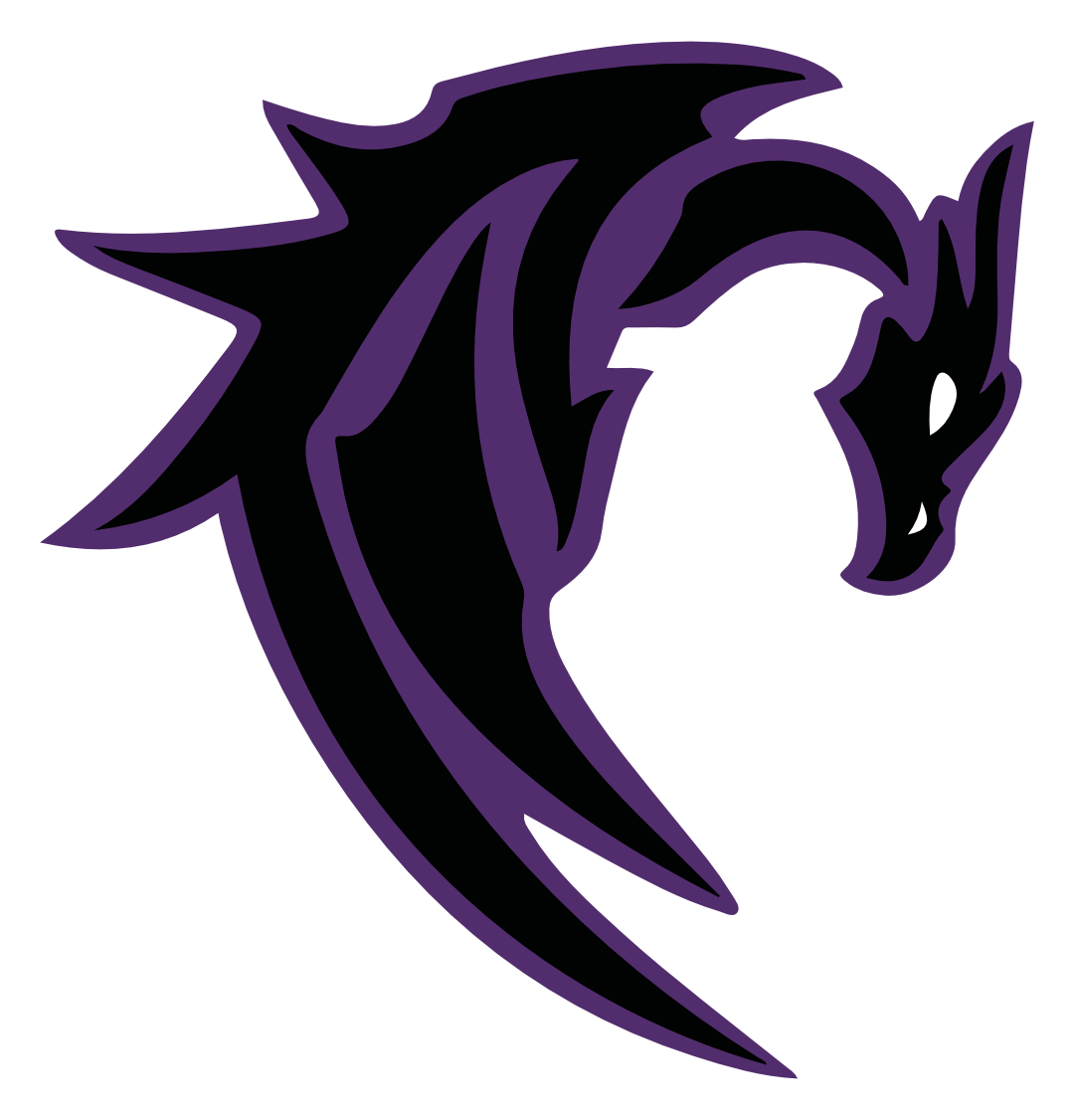 Purple and black dragon