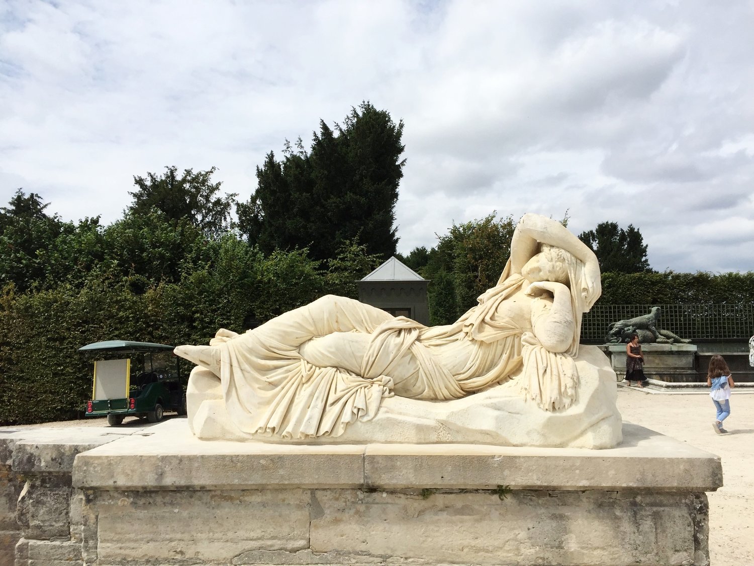 Striking a pause. "Ariana Endormie" by Corneille van Cleve is just one of the beautiful statues which grace the stunning garden grounds. 
