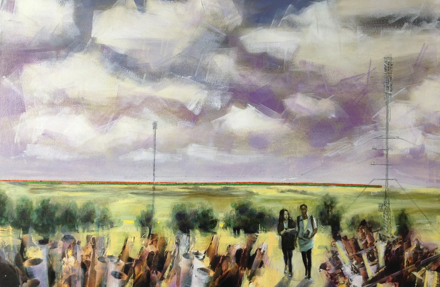 Exposed:View over to Gaza (2013) mixed media on canvas with acrylic resin finish 50 x 80cm.JPG