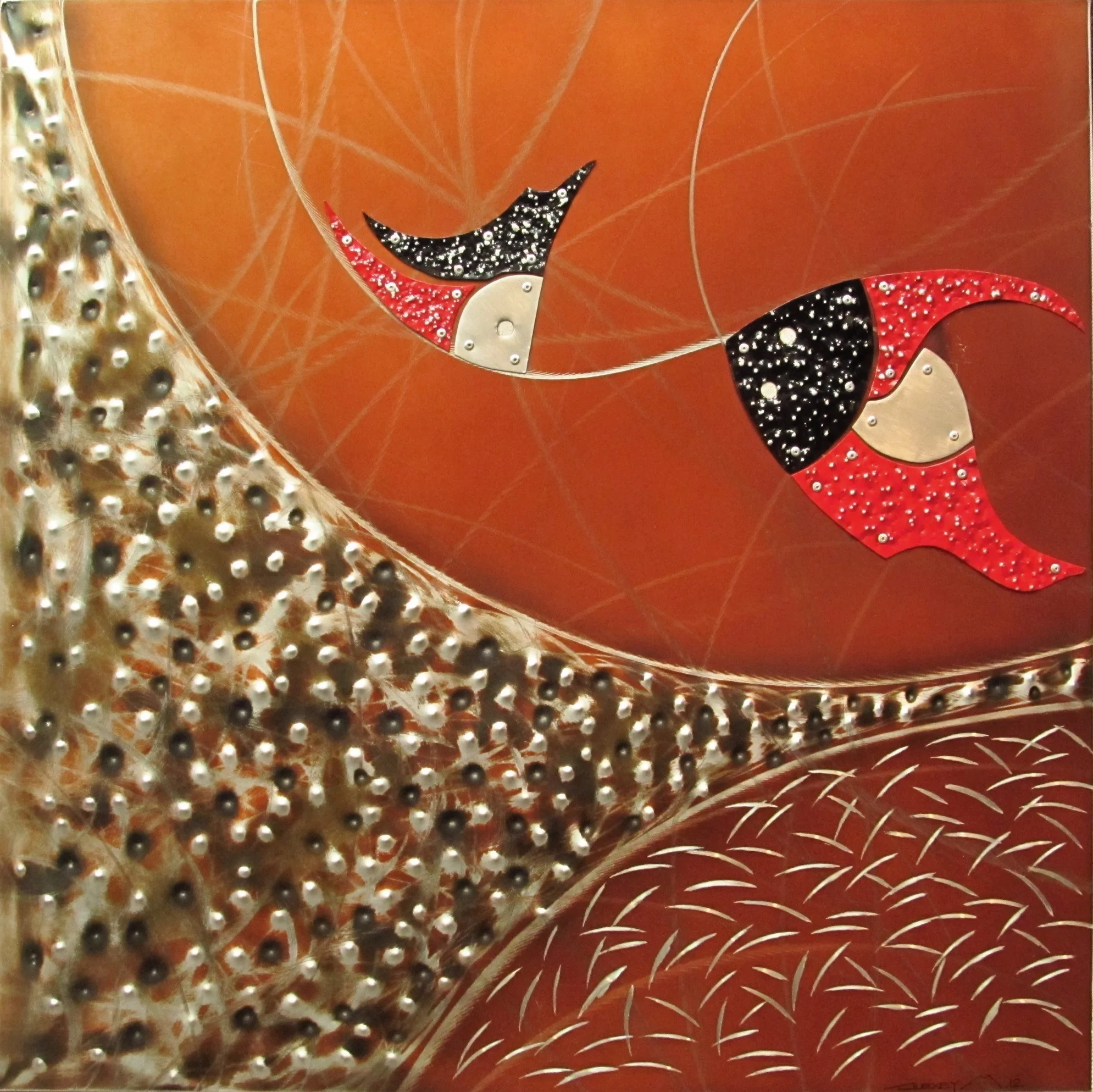 Sin Titulo, Mixed media on Aluminum 2012 - 24x24 inches - $.3000.00.JPG