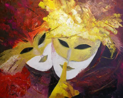 La gioia A292013 Venezianische Masken 80x100cm 1980 Euro  .jpg