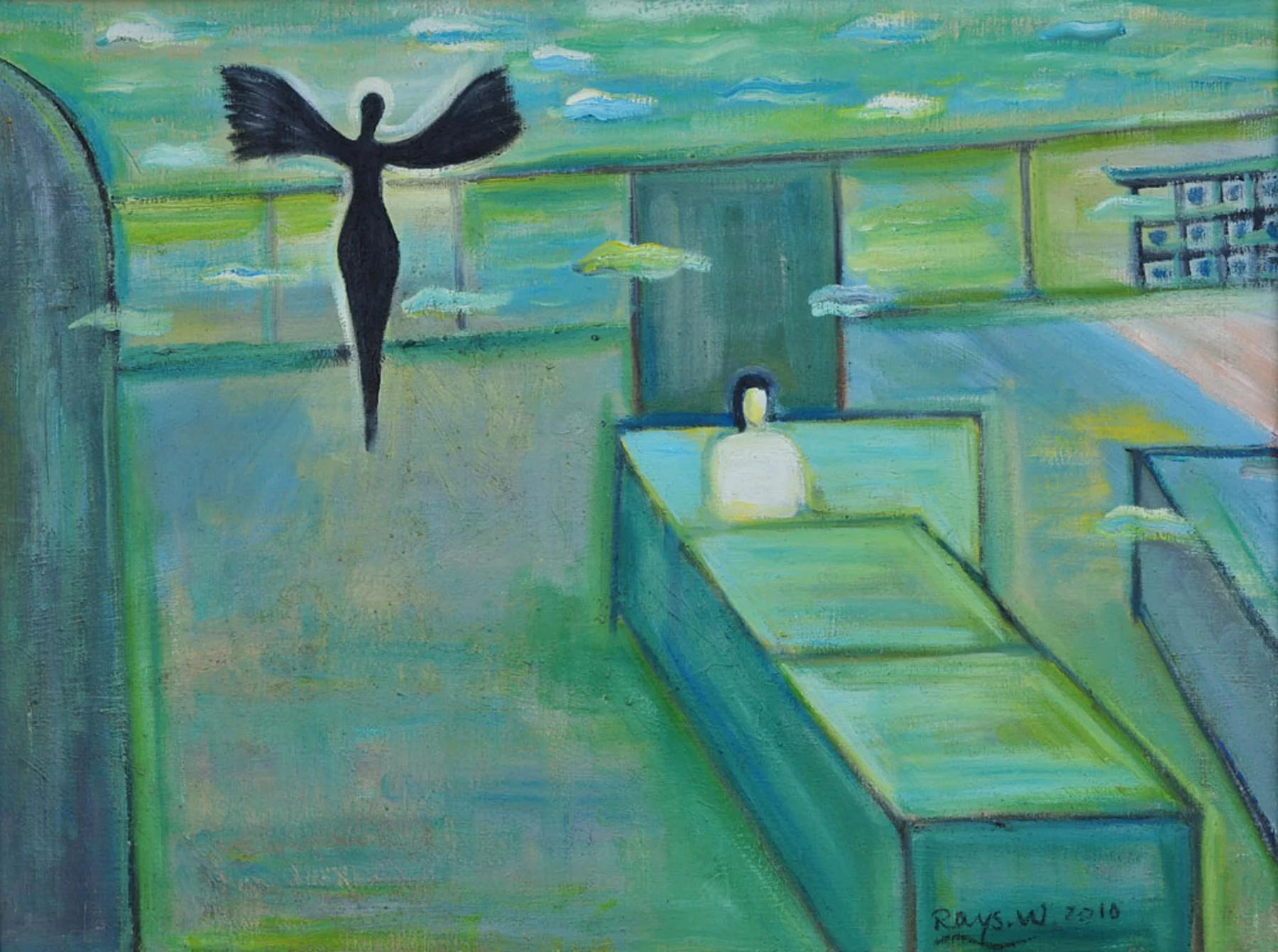 5,Not in the office,2010,oil on canvas,60cmx80cm,$9000.jpg