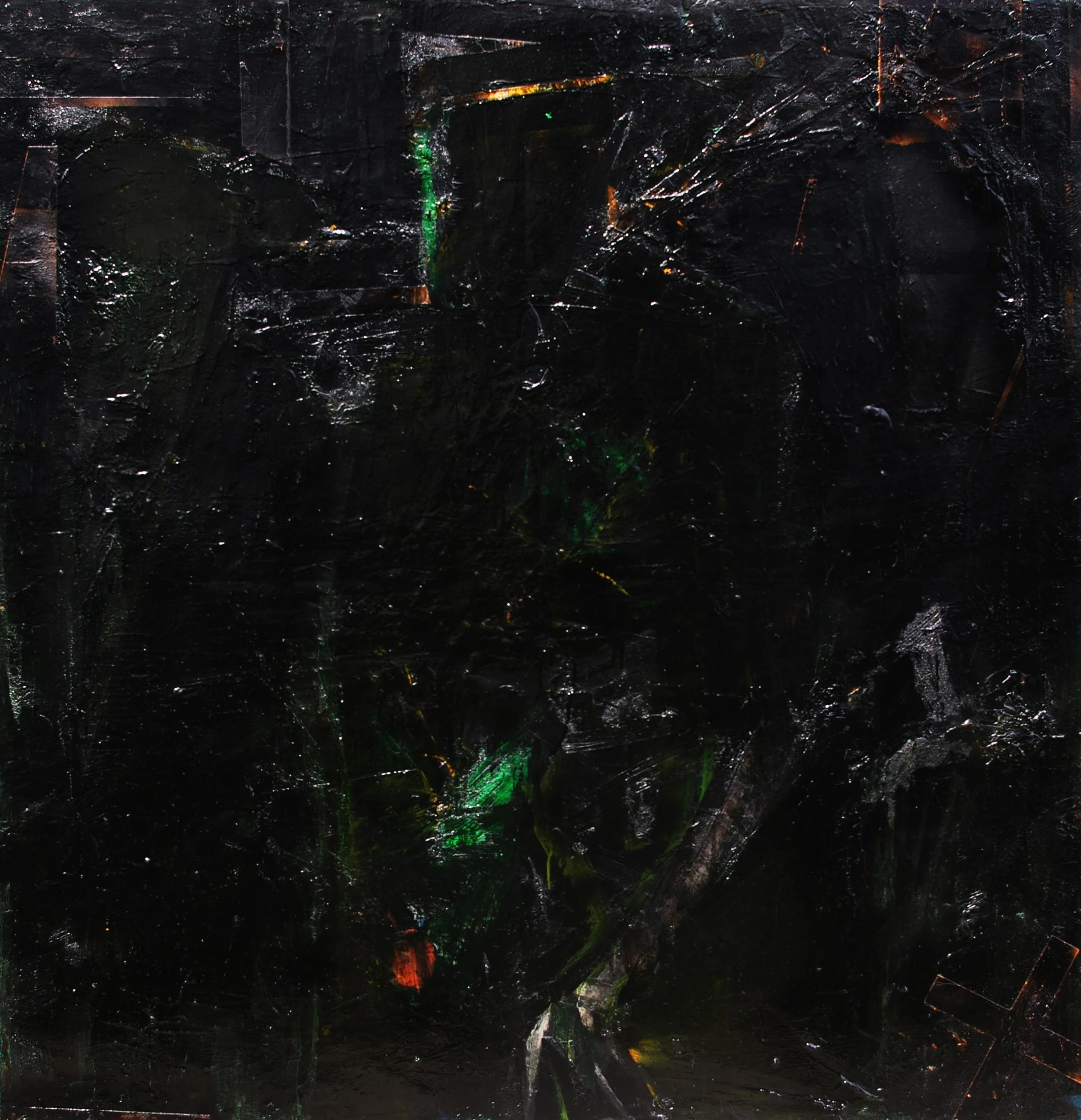 13.JUNGLE,2013,oil,nitro,acrylic on canvas,57x55,$5000.JPG