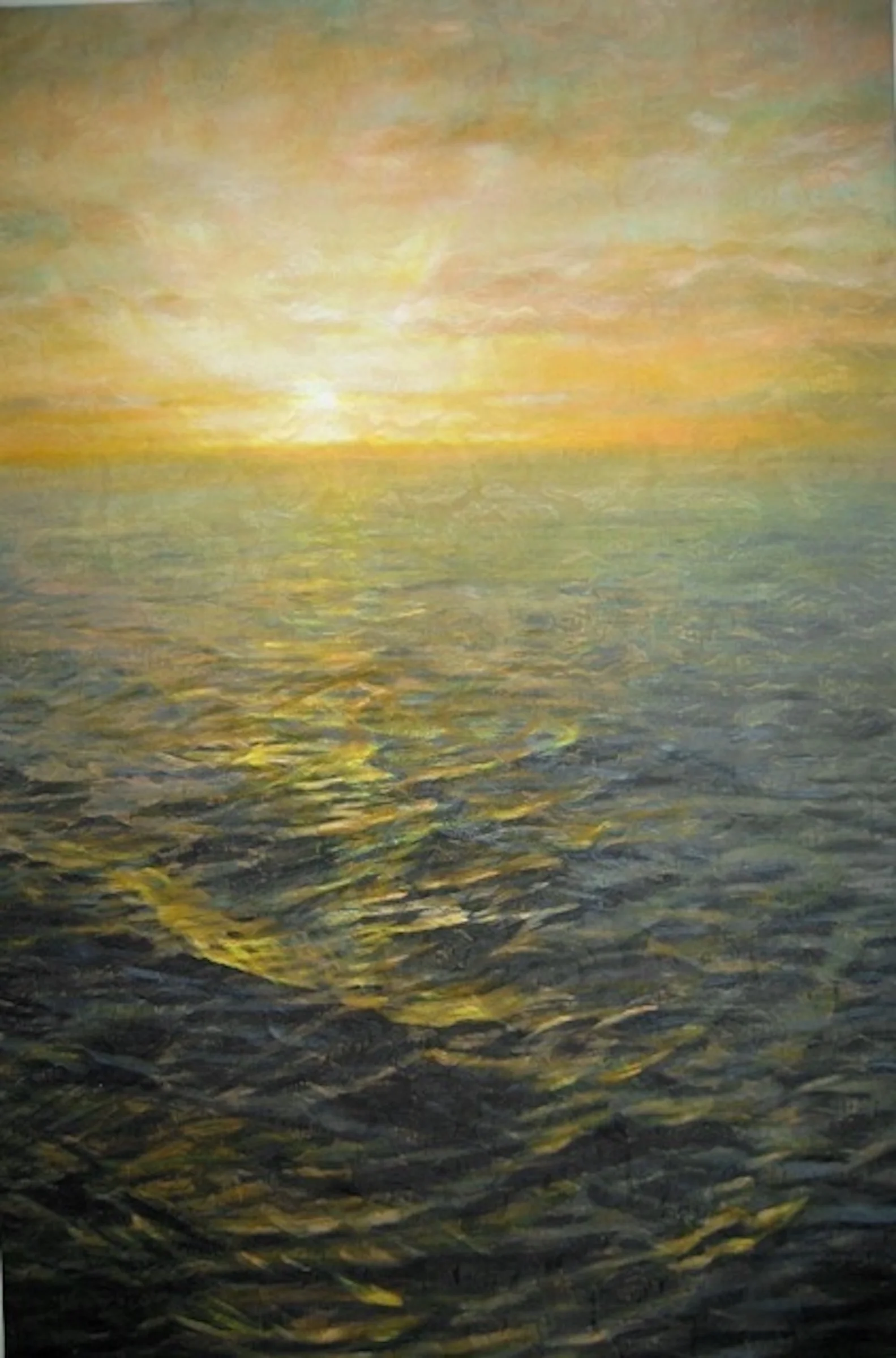 Renewal. Sunset 36x24 Textured fabric on canvas.jpeg