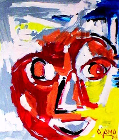 1, Day dreaming-2, 2005, acryl-canvas,27%22x23%22,$1500 www.artojomo.com. m.facebook.com>portus ojomo. www.instagram.com>artojomo.jpg