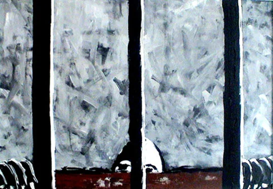 15, The grey wall,2007, acryl-canvas, 39%22x27%22 $2000  www.artojomo.com  m.facebook.com>portus ojomo   www.instagram.com>artojomo.jpg