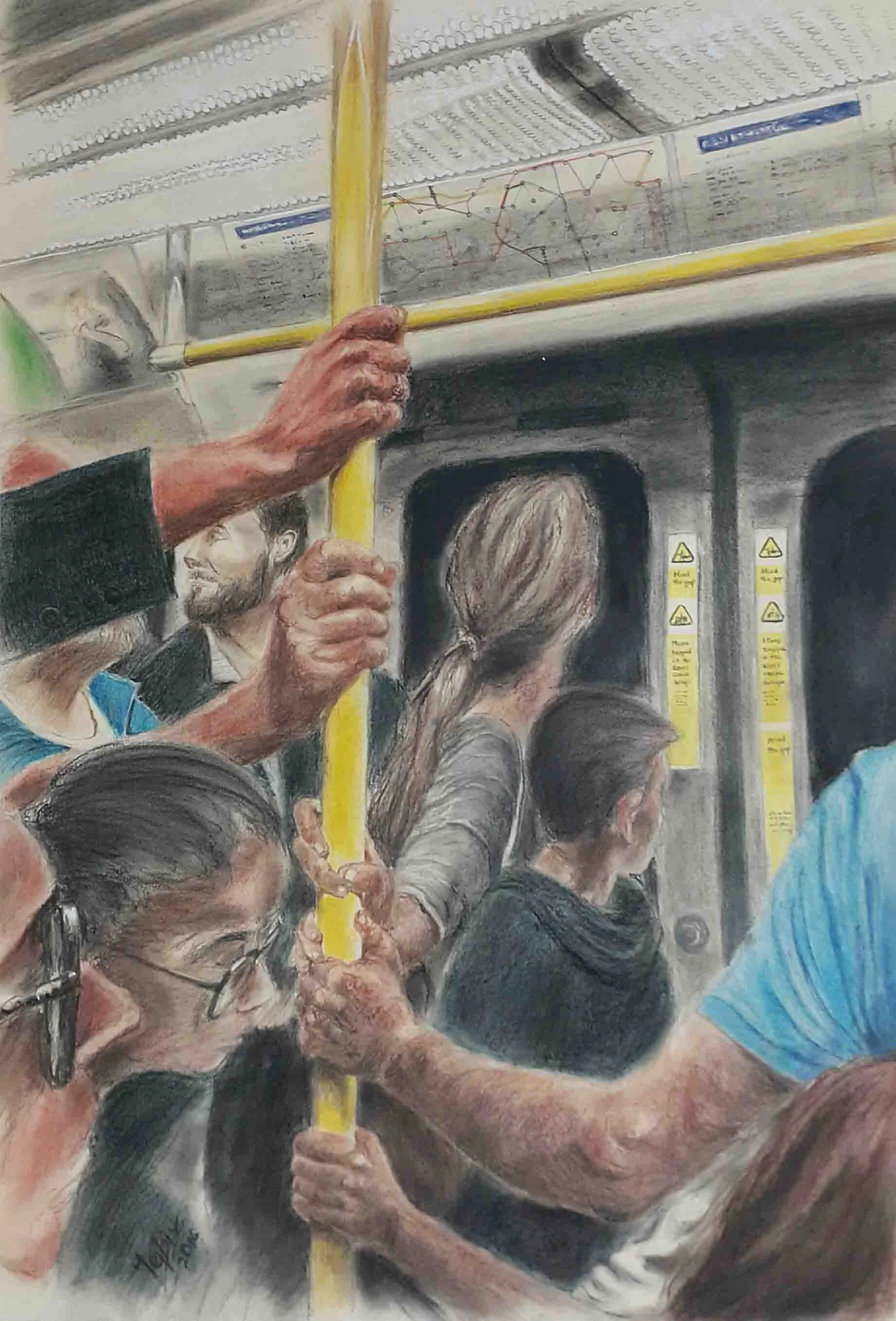 6.Grab it,2016,soft pastels on paper,23''x33'',USD 700-850..jpg