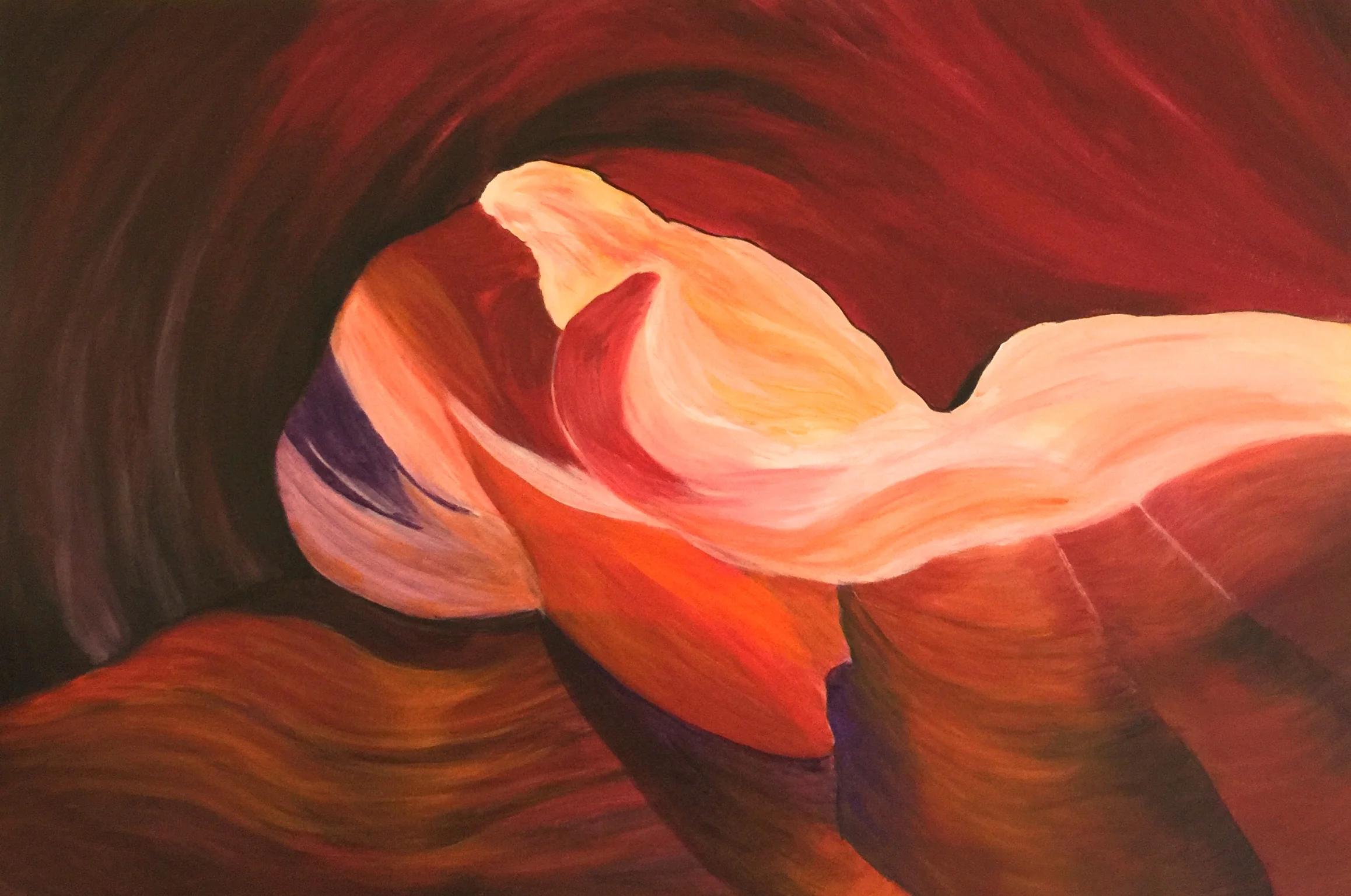 Antelope Canyon 2.JPG 2016 Acrylic on Canvas 24 x 30 $1100 - $1400.JPG