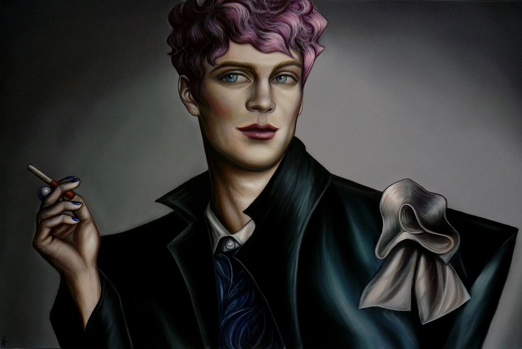 5-Duality and Pleasure, 2017, oil on canvas, 31.4 x 47.2 inches, 1050 dollars.jpg