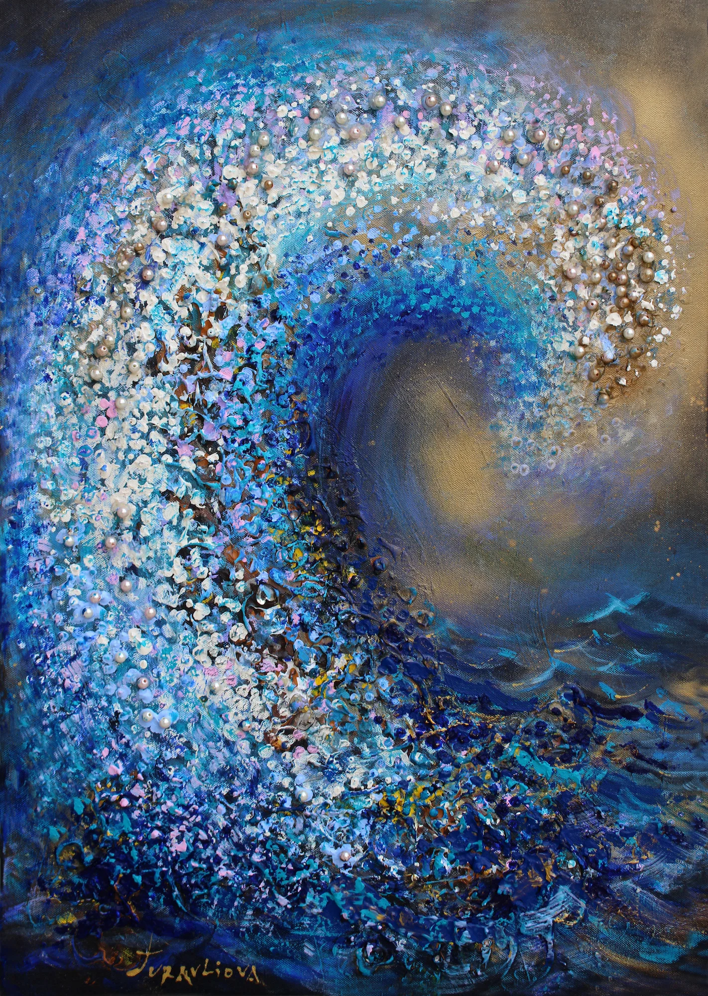18, wave bleu, 2017,  acrylic on canvas 1.64X2.29, 1145 dol.jpg