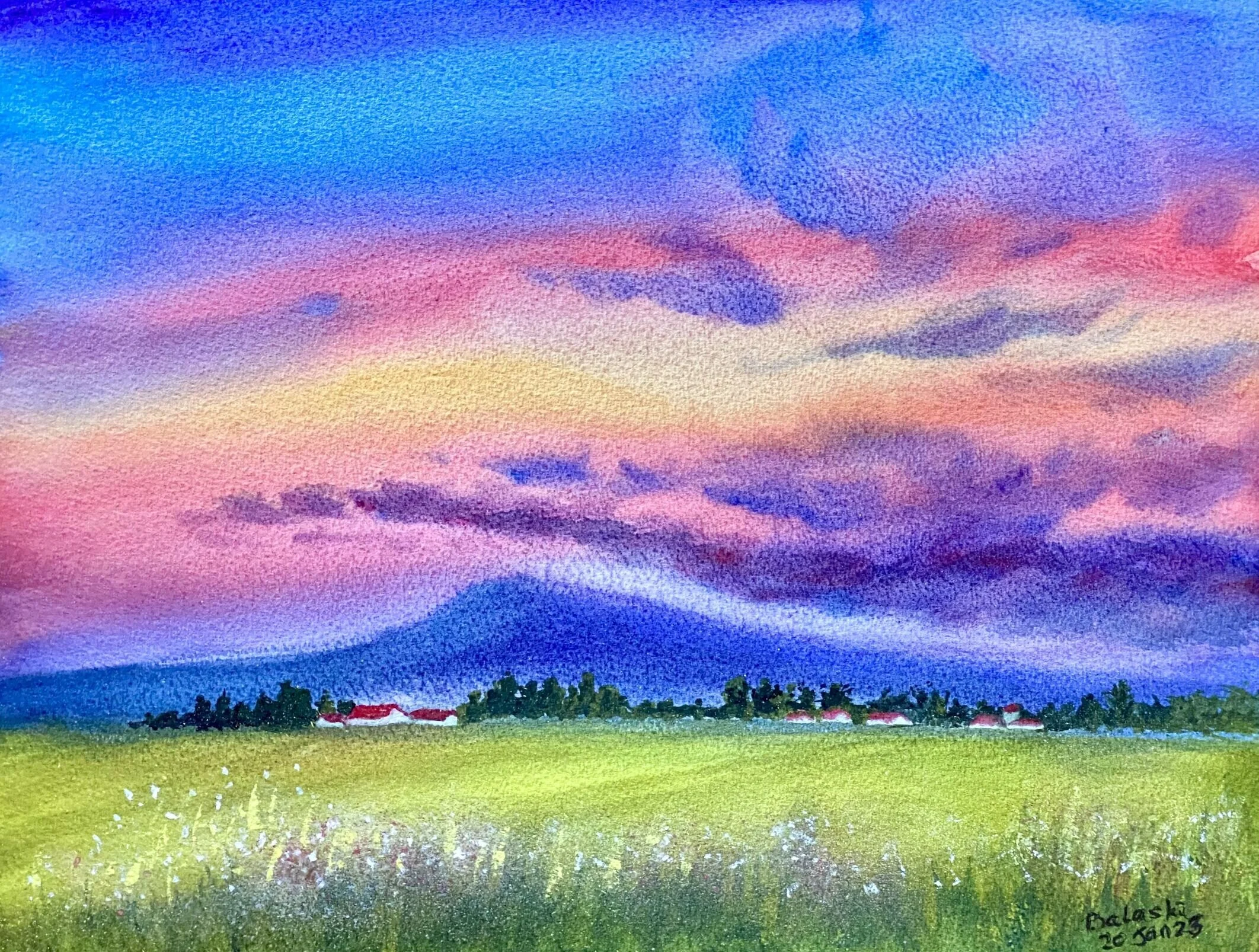 7} Sweet Grass Valley, 2023, WC_Arches, 12x16%22, Balaski.jpeg