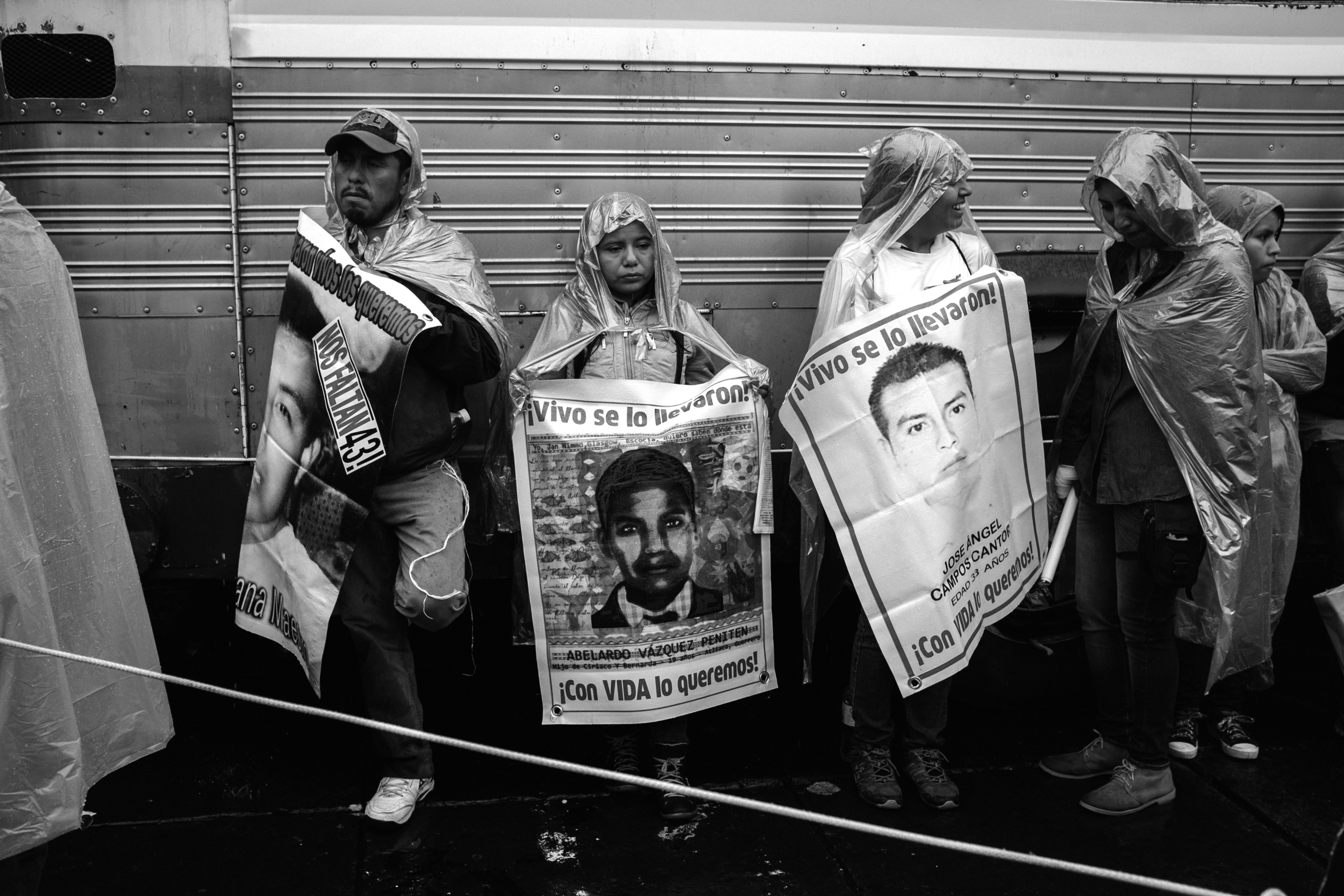 Thousands gathered in Mexico City, Mexico on September 27, 2015 to demand the return of 43 teaching students on the one-year anniversary of their disappearance. PHOTO CREDIT: MEGHAN DHALIWAL